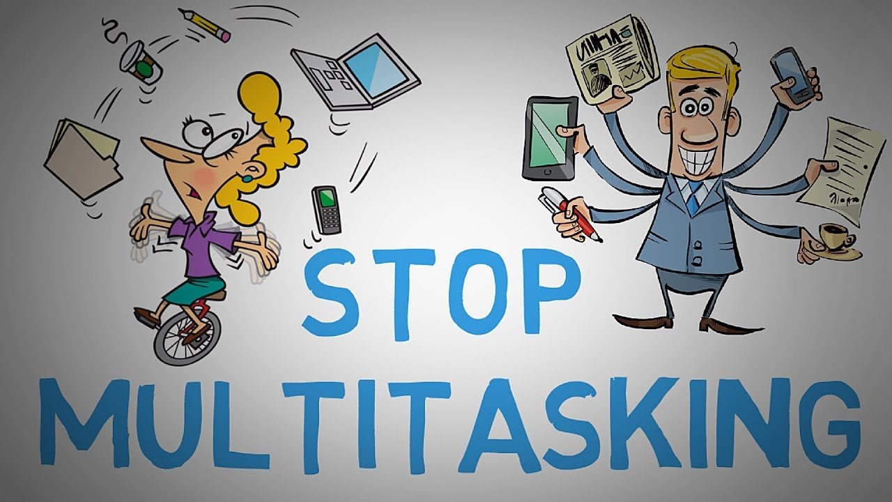 When you try to do two things at once, you can’t or won’t do either well. Multitasking is an inefficient way to get